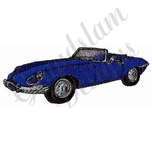 Klassisches Cabrio Auto - Maschinenstickerei, Stickmuster, Stickerei, Stickmuster, Stickdateien, Instant Download