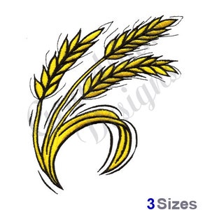 Curved Wheat Stalk - Machine Embroidery Design, Embroidery Designs, Embroidery, Embroidery Patterns, Embroidery Files, Instant Download