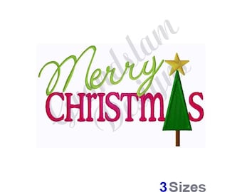 Merry Christmas - Machine Embroidery Design