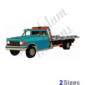 Tiltbed Flatbed Wrecker - Machine Embroidery Design