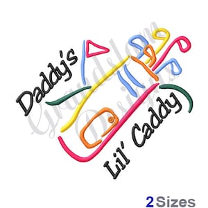 Daddys Little Golf Caddy -Machine Embroidery Design, Embroidery Designs, Embroidery, Embroidery Patterns, Embroidery Files, Instant Download