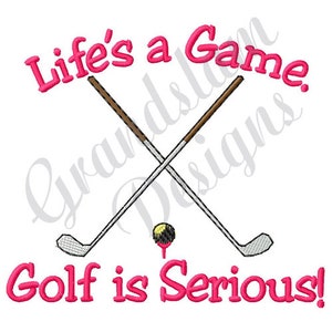 Crossed Golf Clubs - Machine Embroidery Design