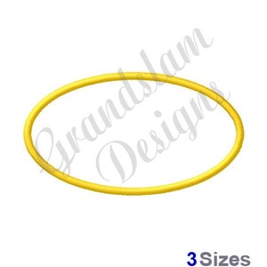 Può includere: Un disegno di ricamo ovale giallo, perfetto per aggiungere un tocco semplice ai tuoi progetti.