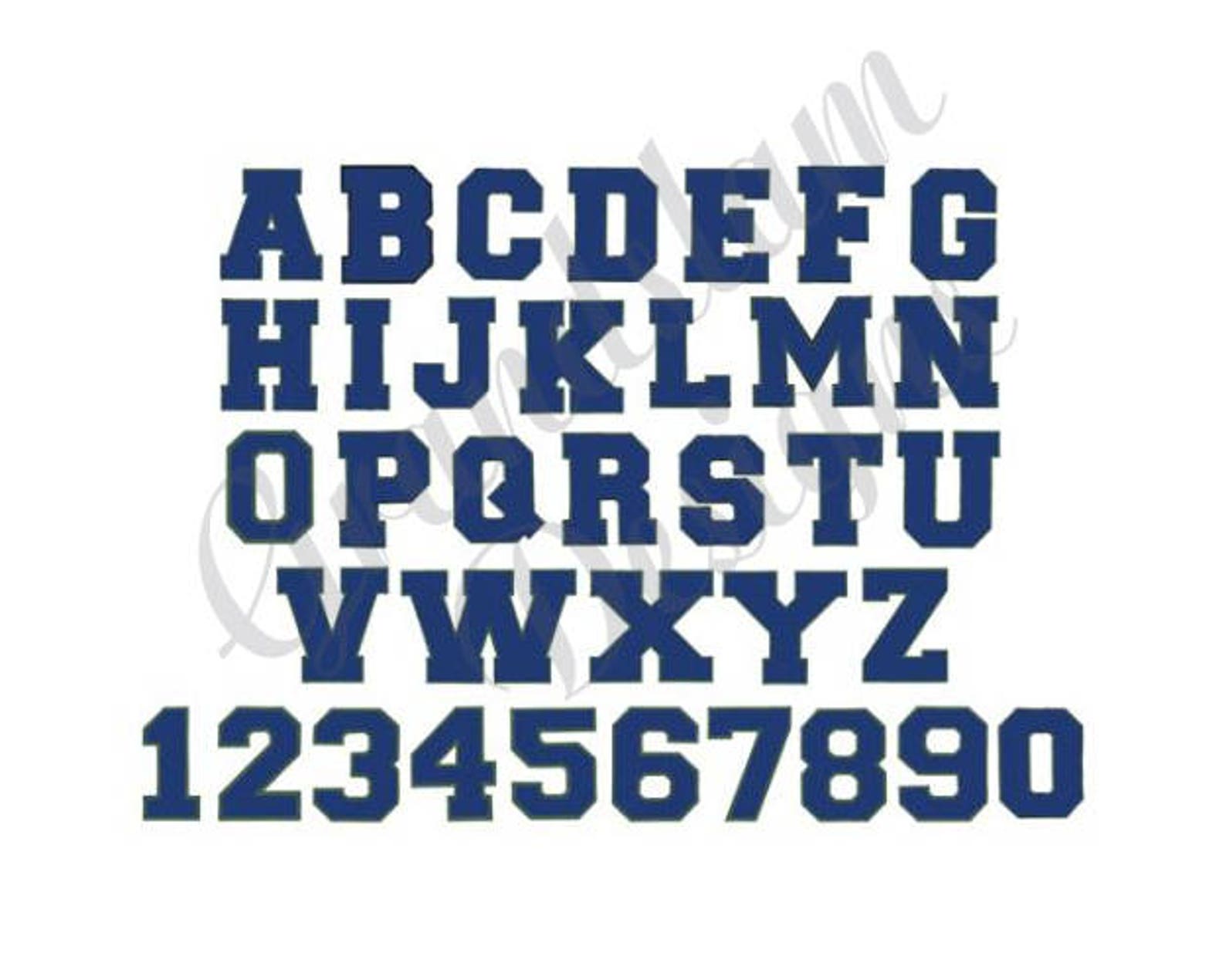 Athletic Applique Font Machine Embroidery Font - Etsy