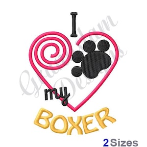 Boxer Dog -Machine Embroidery Design, Embroidery Designs, Machine Embroidery, Embroidery Patterns, Embroidery Files, Instant Download