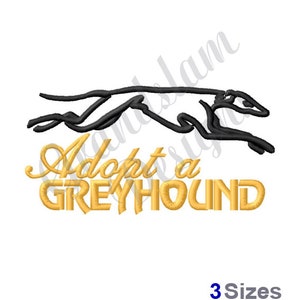 Greyhound Dog - Machine Embroidery Design