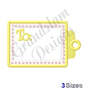 Applique Tag - Machine Embroidery Design, Embroidery Designs, Machine Embroidery, Embroidery Patterns, Embroidery Files, Instant Download