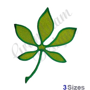 Ohio Buckeye Leaf - Machine Embroidery Design