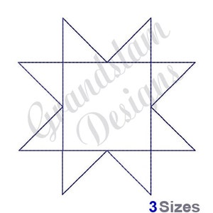 Quilt a stella a 8 punte - Disegno per ricamo a macchina, Disegni per ricamo, Ricamo, Modelli per ricamo, File per ricamo, Download immediato