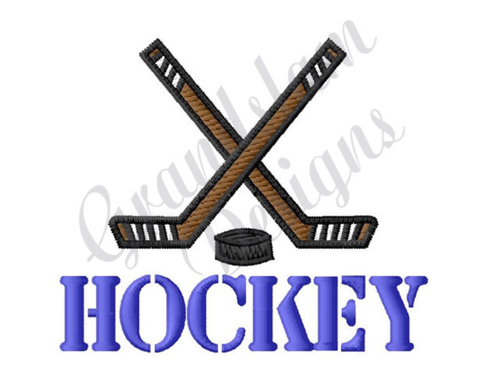 Hockey Machine Embroidery Design Etsy