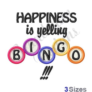 Bingo Happiness - Machine Embroidery Design