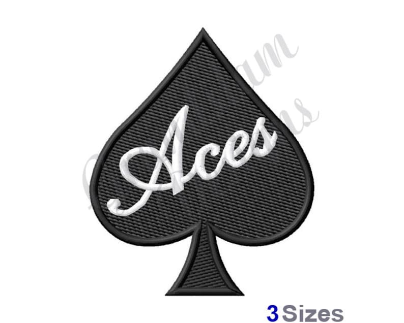 Ace of spades machine embroidery design  etsy Ace of spades machine embroidery design  etsy