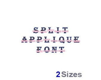 Split Applique Embroidery Font Set - Sweetheart Embroidery Alphabet Font