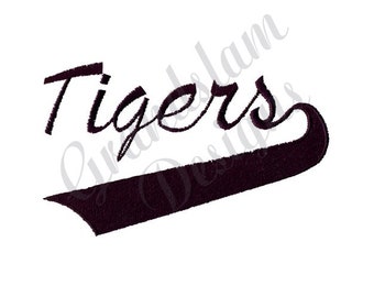 Tigers Banner - Machine Embroidery Design, Embroidery Designs, Machine Embroidery, Embroidery Patterns, Embroidery Files, Instant Download