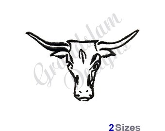 Longhorns Bull - Machine Embroidery Design