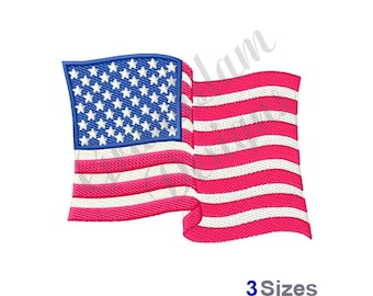 American Flag United States Of America - Machine Embroidery Design, Embroidery Designs, Patterns, Embroidery Files, Instant Download