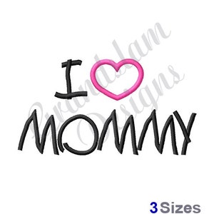 Ich liebe Mama - Maschinenstickerei, Stickmuster, Maschinenstickerei, Stickmuster, Stickdateien, Instant Download
