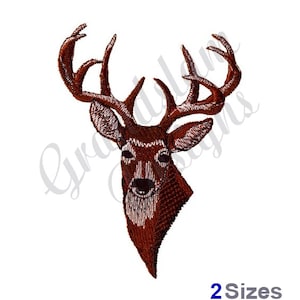 Whitetail Deer Head - Machine Embroidery Design, Embroidery Designs, Embroidery, Embroidery Patterns, Embroidery Files, Instant Download