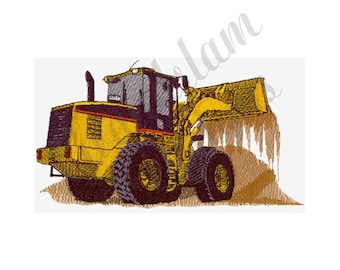 Wheel Loader - Machine Embroidery Design