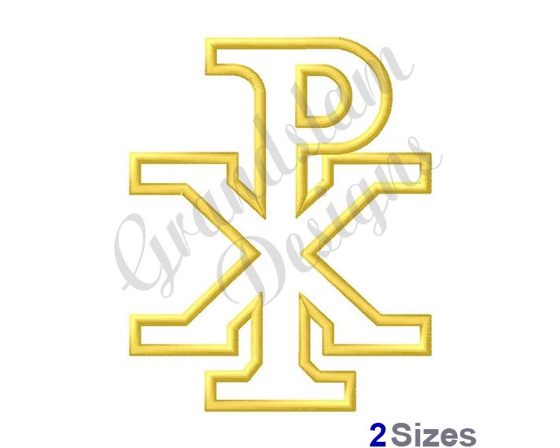 Chi Rho Outline Machine Embroidery Design - Etsy