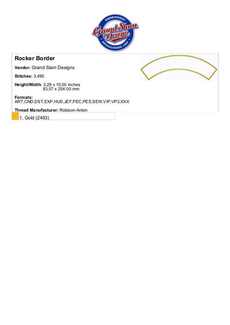 Rocker Border Curved Banner Machine Embroidery Design 3 Sizes - Etsy