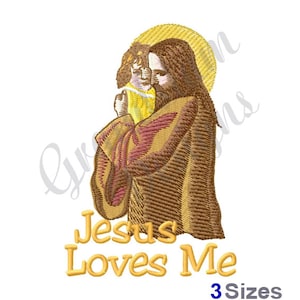 Jesus Loves Me - Machine Embroidery Design