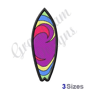 Surfboard - Machine Embroidery Design