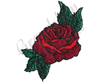 Machine Embroidery Rag Roses Single Rose - Machine Embroidery Design - Etsy