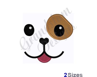Spot Dog Doll Face  - Machine Embroidery Design