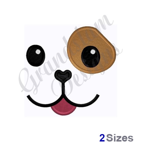 Spot Dog Doll Face  - Machine Embroidery Design