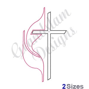 Cross And Flame - Machine Embroidery Design, Embroidery Designs, Machine Embroidery, Embroidery Patterns, Embroidery Files, Instant Download
