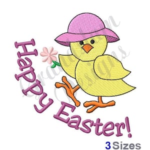 Happy Easter Chick - Machine Embroidery Design