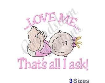 Baby Girl. - Machine Embroidery Design, Embroidery Designs, Machine Embroidery, Embroidery Patterns, Embroidery Files, Instant Download