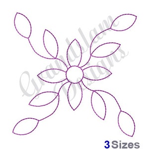 Blumen Quilt Block - Maschinenstickerei, Stickmuster, Stickerei, Stickmuster, Stickdateien, Instant Download