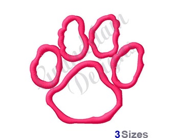 Pawprint Outline - Machine Embroidery Design