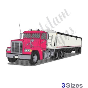 Semi Truck - Machine Embroidery Design, Embroidery Designs, Machine Embroidery, Embroidery Patterns, Embroidery Files, Instant Download