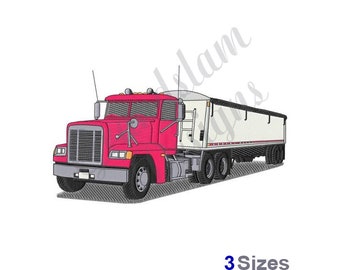 Semi Truck - Machine Embroidery Design, Embroidery Designs, Machine Embroidery, Embroidery Patterns, Embroidery Files, Instant Download
