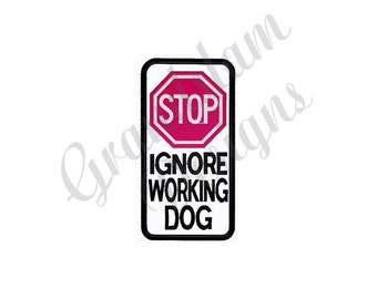 Negeer werkhond - machineborduurontwerp