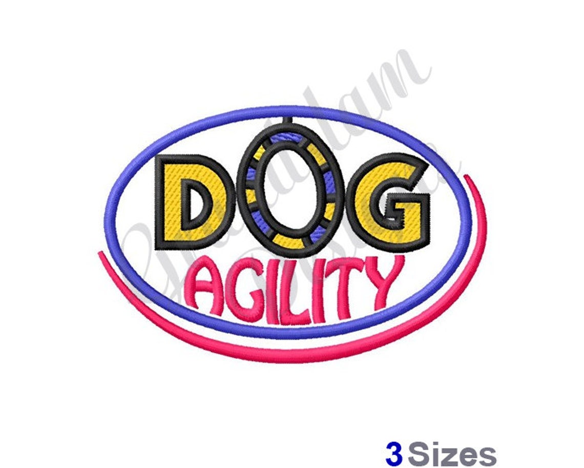 Dog Agility Machine Embroidery Design Etsy