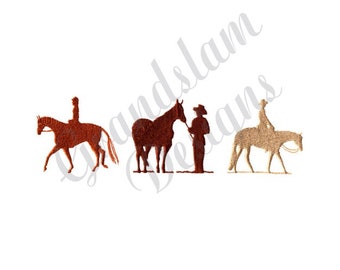 Three Horse Silhouette - Machine Embroidery Design