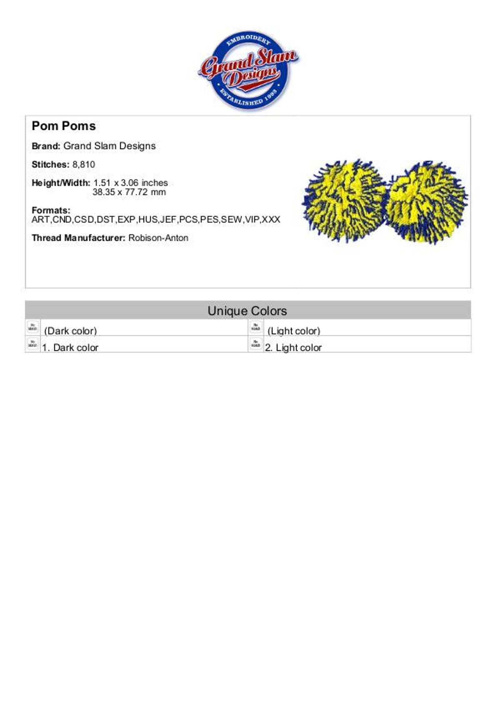 Pom Poms - Machine Embroidery Design - Etsy