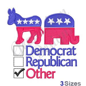Vote Other - Machine Embroidery Design, Embroidery Designs, Machine Embroidery, Embroidery Patterns, Embroidery Files, Instant Download