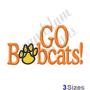 Go Bobcats - Machine Embroidery Design, Embroidery Designs, Machine Embroidery, Embroidery Patterns, Embroidery Files, Instant Download