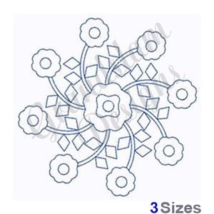 Skandinavischer Blumenwirbel, Maschinenstickerei, Stickmuster, Stickerei, Stickmuster, Stickdateien, sofort Download