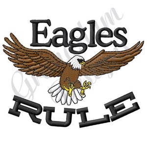 Eagles Rule - Machine Embroidery Design, Embroidery Designs, Machine ...