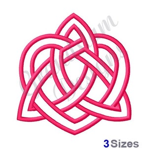 Celtic Trinity Heart Outline - Machine Embroidery Design