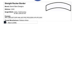 Straight Rocker Border Top Ribbon - Machine Embroidery Design - Etsy