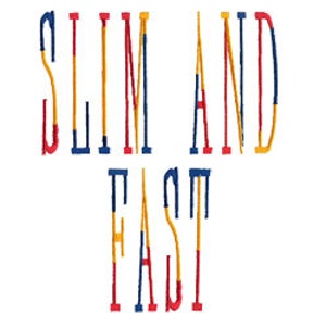 Slim And Fast Embroidery Font Set- Sweetheart Machine Embroidery Alphabet Font