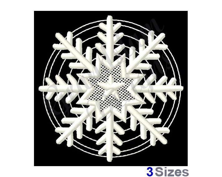 フル FSL Star Snowflake - Machine Embroidery Design, Embroidery