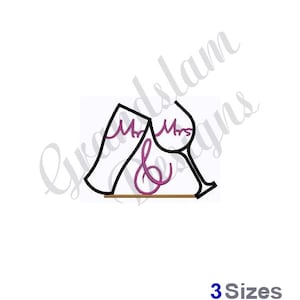 Mr & Mrs Toast Wedding - Machine Embroidery Design